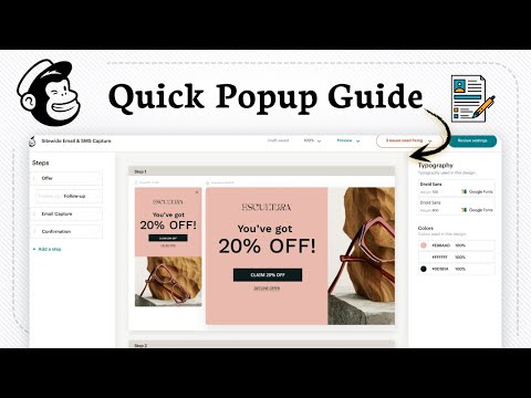 How to create Popup Forms in mailchimp (for lead capture)