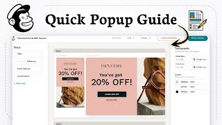 How to create Popup Forms in mailchimp (for lead capture)