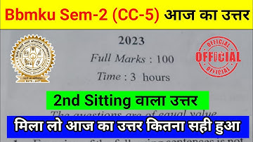 2nd Sitting वाला उत्तर मिला लो Bbmku Sem-2 Mathematical Computational Thinking and Anylisiss