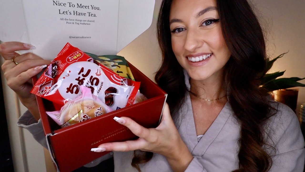 ASMR Trying Japanese Snacks & Candy! 😍 (Eating, Unboxing & Whispers)