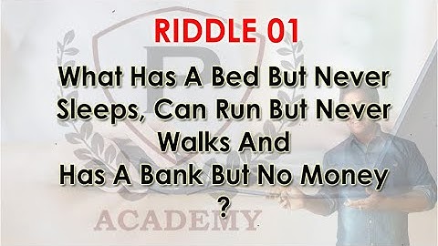 I Have A Bed But I Do Not Sleep | Riddle 01 | Purushotam Academy