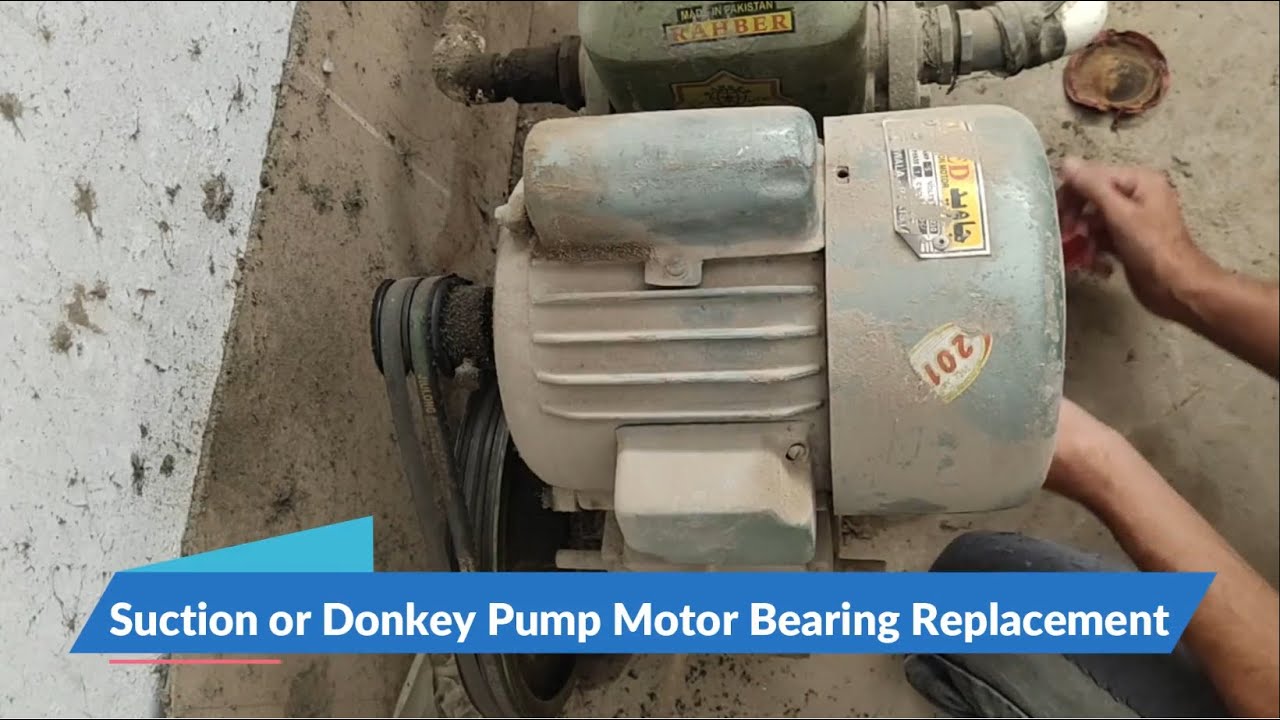 suction or donkey pump Motor bearing replacement Urdu / Hindi YouTube