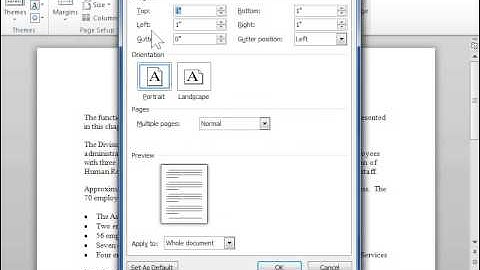 Change the Vertical Alignment of Text - Word 2010