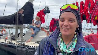 Skipper Marie Tabarly (Pen Duick VI) interview after arriving in Auckland