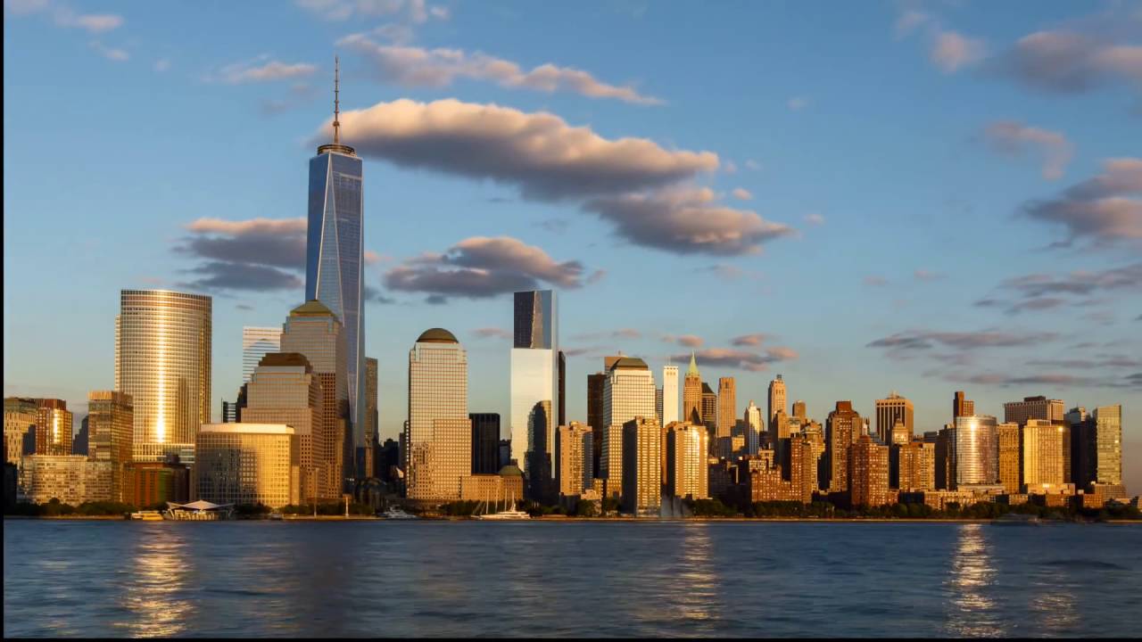 Stunning New York City skyline timelapse Day to night YouTube