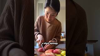 why we say sorry with cut fruit