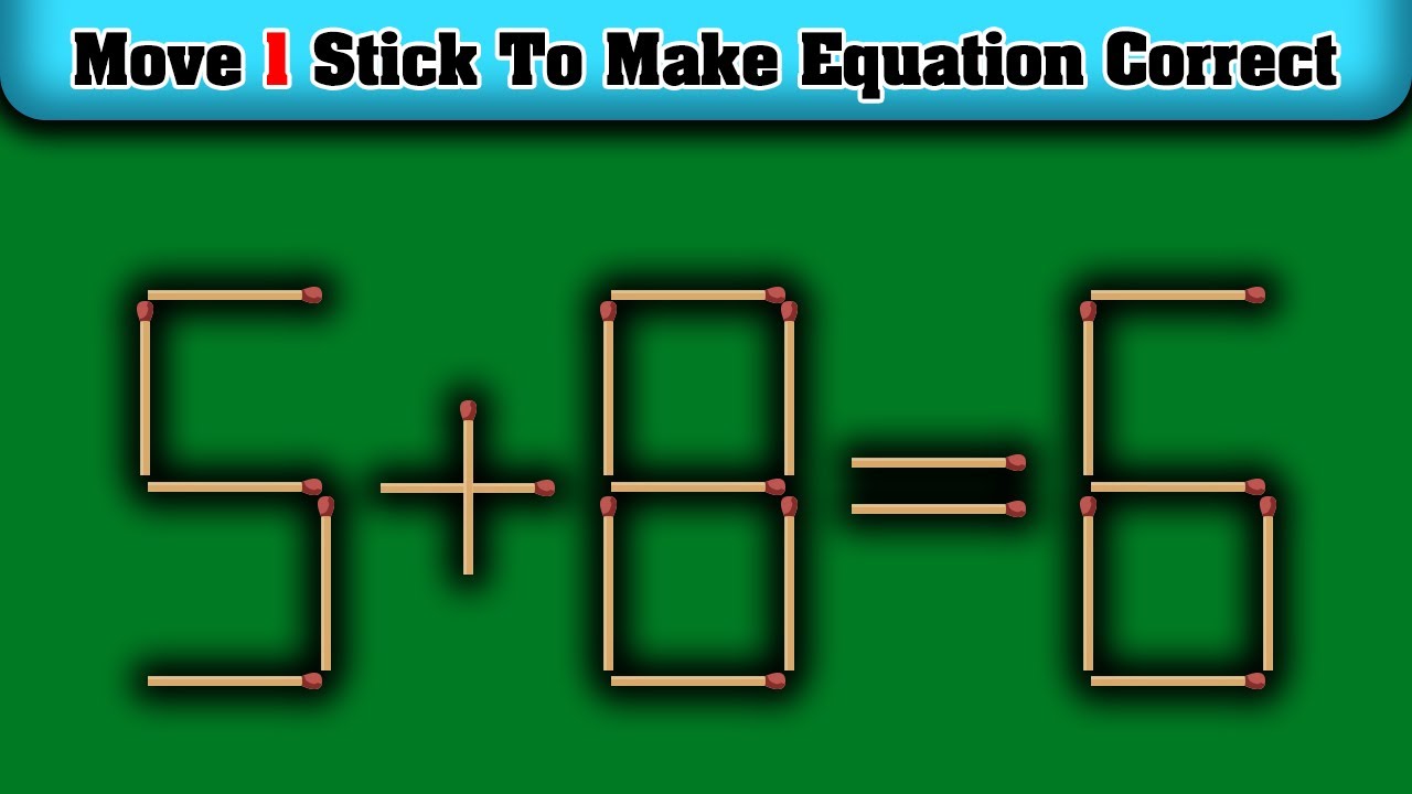Creative Calculations: Solving Equations with Matchstick Mastery