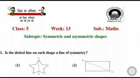 Symmetric and Asymmetric shapes||Class-5||Mathematics||week-13||Worksheet||Solution
