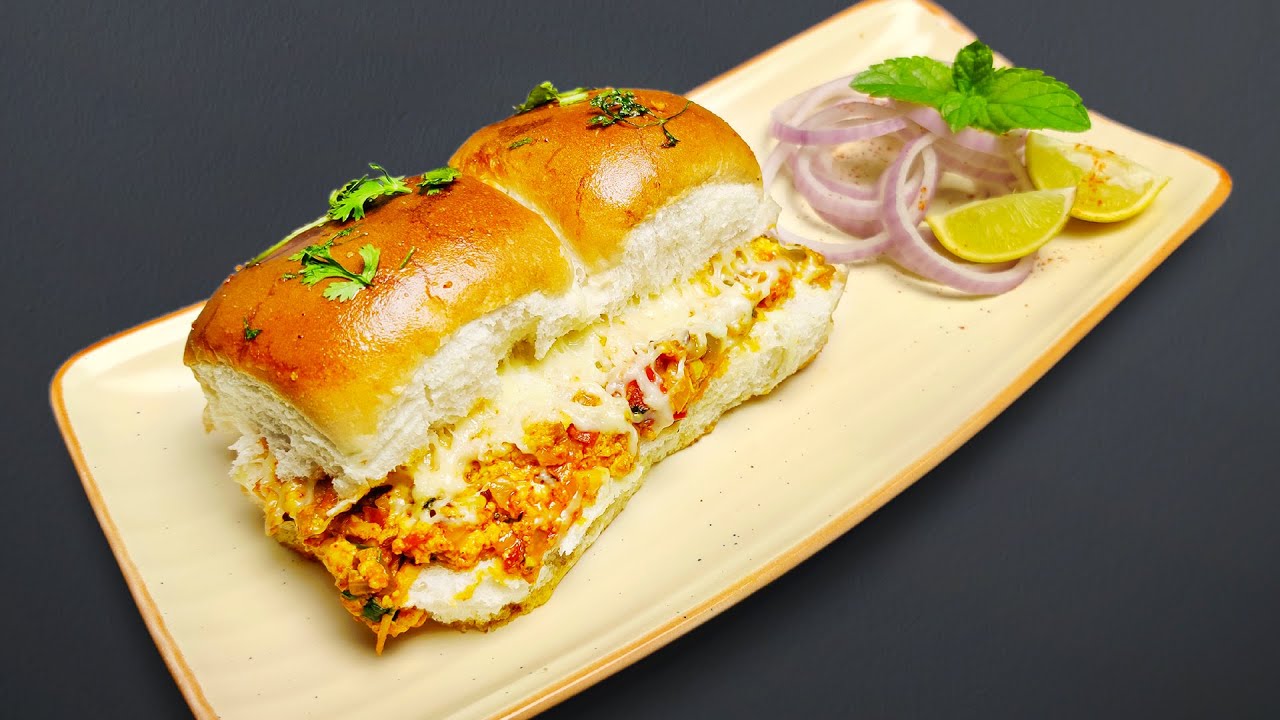 Paneer Bhurji Cheese Masala Pav Recipe l Food Halts YouTube