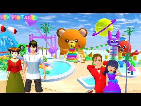 Yuta dan Mio Bermain Di Waterboom😍🥰 || Banyak Mainannya SAKURA SCHOOL SIMULATOR