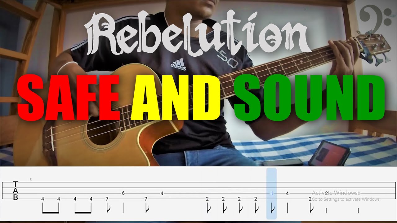 Rebelution Safe And Sound (Bass cover with tabs) By Chami's Bass