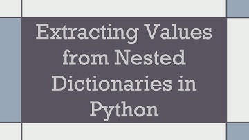 Extracting Values from Nested Dictionaries in Python