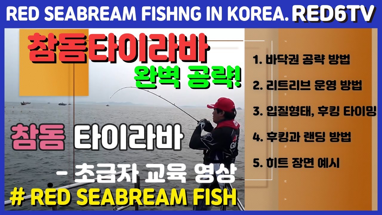 참돔타이라바 - 초급자 교육영상 (타이라바낚시방법, 낚시요령, 리트리브방법)