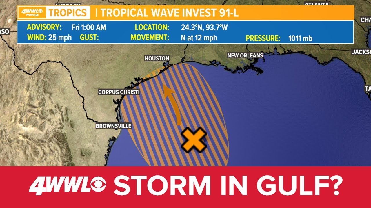 Invest 91-L: Possible Tropical Development in Gulf of Mexico - YouTube