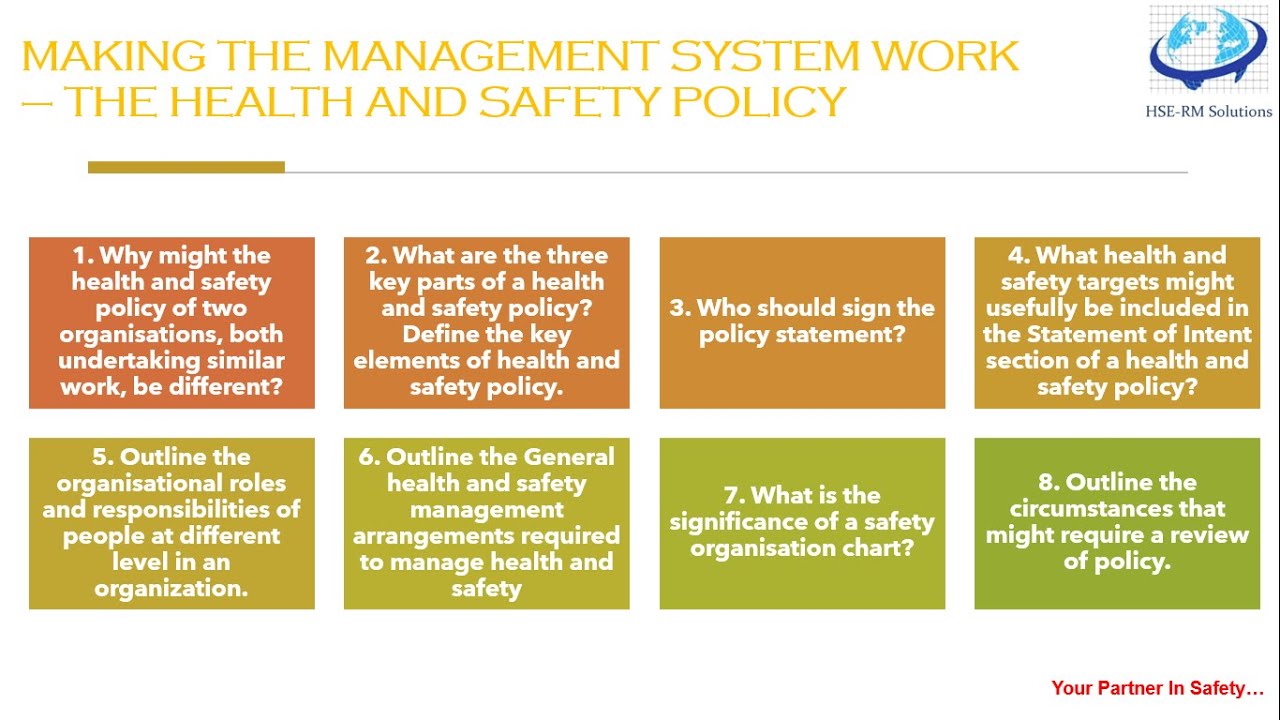 Element 2.: Management System - The Health & Safety Policy - Youtube