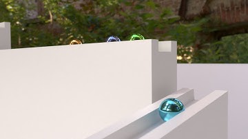 Marble run: blender 2.8 physics simulation HD