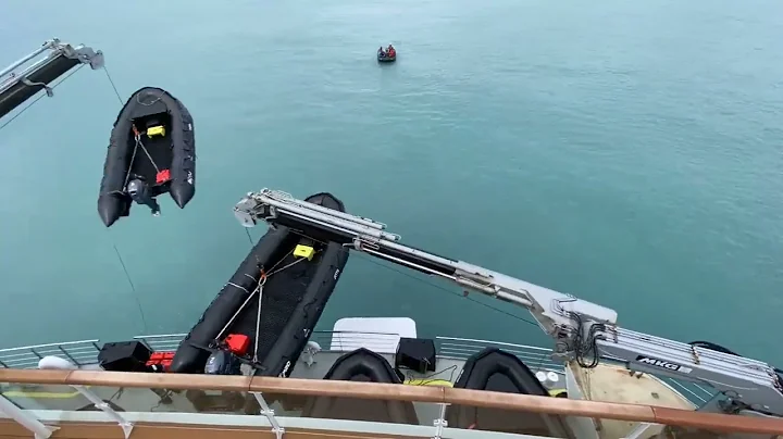 Loading zodiaks back onto the Greg Mortimer in Salisbury Plain, South Georgia