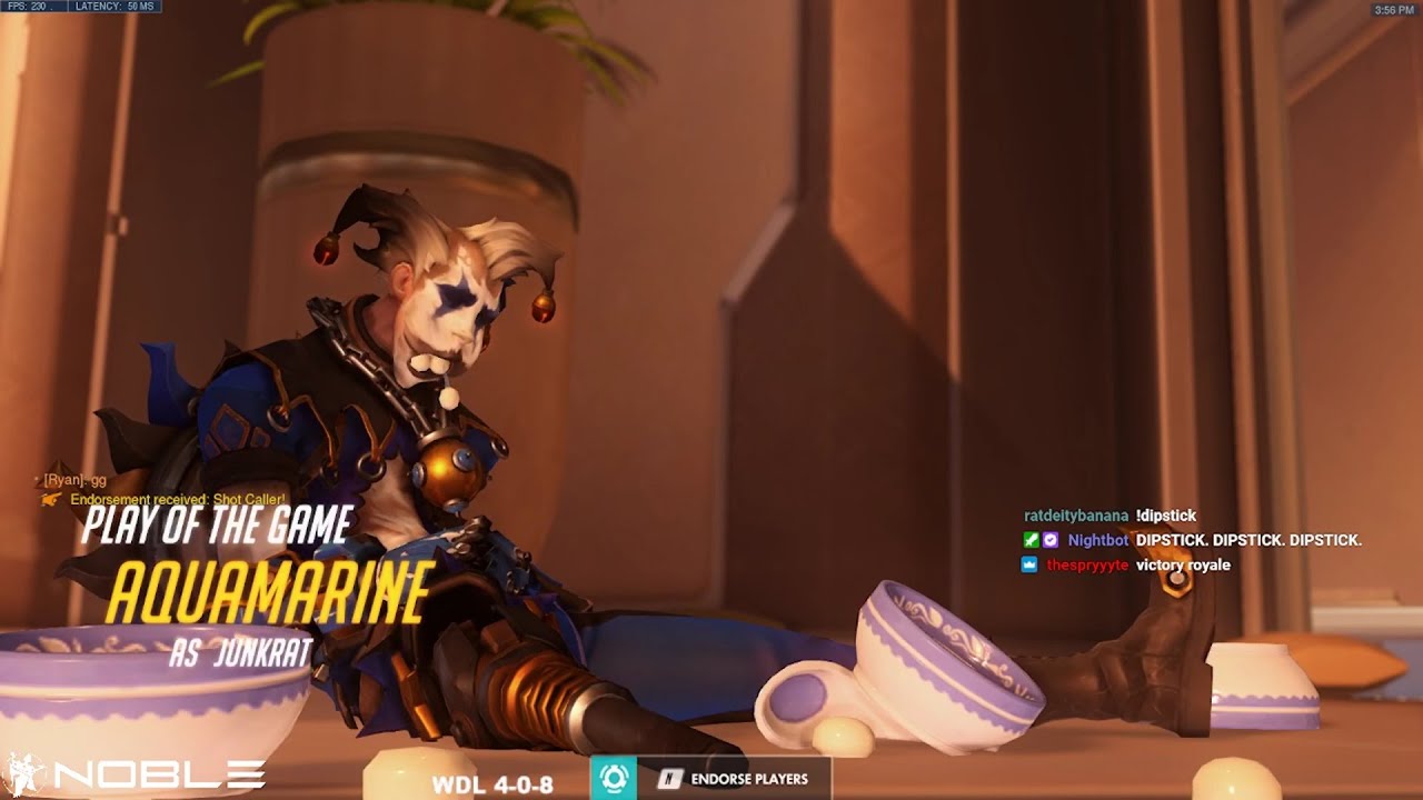 POTG! AQUAMARINE JUNKRAT GAMEPLAY OVERWATCH SEASON 30 TOP 500