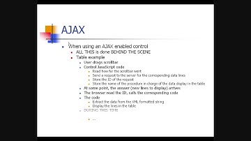 AJAX and WebDev
