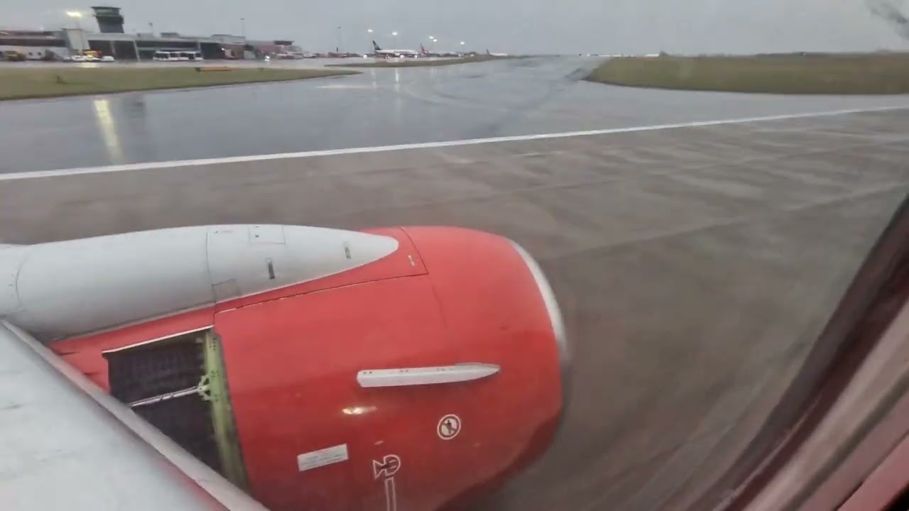 Landing at LBA in Storm Isha - Jet2 LS390