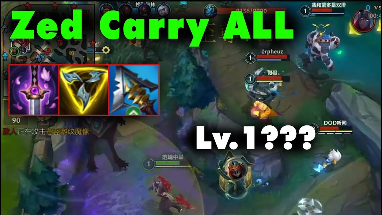 Zed Wild Rift Tốc chiến China | 3 Gameplay Best Zed Jungle đi rừng ...
