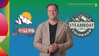 Meet Associate Principal Flute Patrick Williams
As a native of Steamboat Springs, Colorado, Associate Principal Flute Patrick Williams loves returning to CO to perform at the Bravo! Vail Music Festival in the summer and to hit the ski slopes in the winter. Get to know Pat—and admire his golden flute!—in the latest Musicians Minute. Meet Associate Principal Flute Patrick Williams