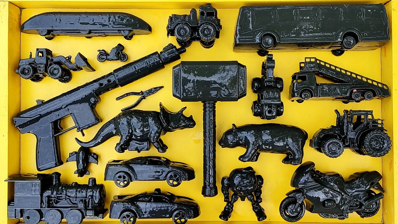 Membersihkan Mainan Mobil Balap, Excavator, Dum Truk,Kereta Api, Truk Monster, Truk Molen, Pesawat.