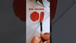 How to get Red orange colour shade by acrylics | acrylic colour mixing for red orange #howto
