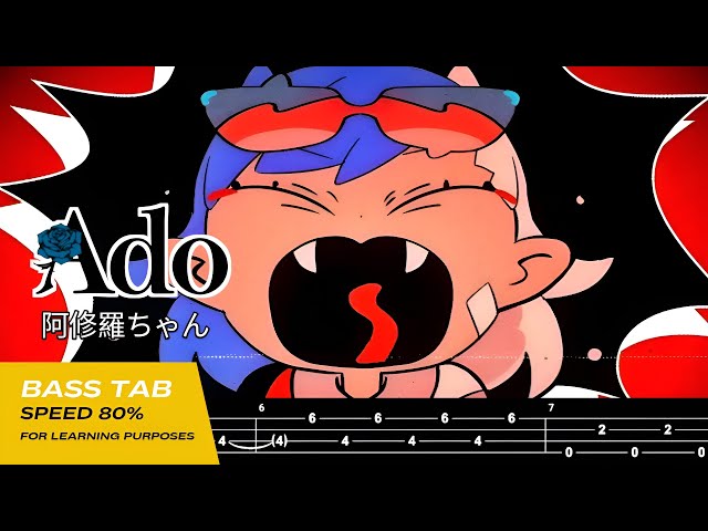 BASS TAB】ADO - ASHURA-CHAN (阿修羅ちゃん)『SPEED 80%』 - YouTube