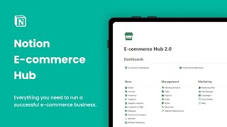 Notion E commerce Hub 2.0  - Manage your entire E-commerce business from one place. screenshot 1