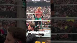 Tempers flared between Logan Paul and Speed #WrestleMania