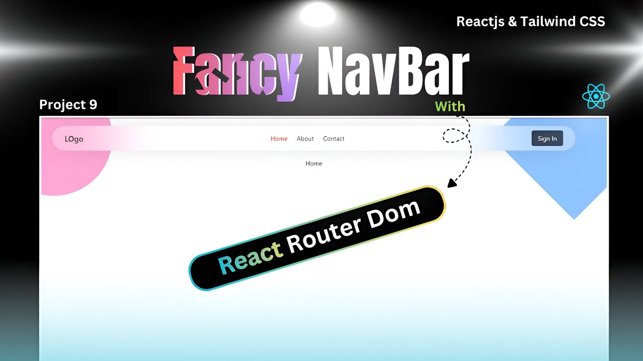 React Navbar with Router | Tailwind CSS | React Router Dom