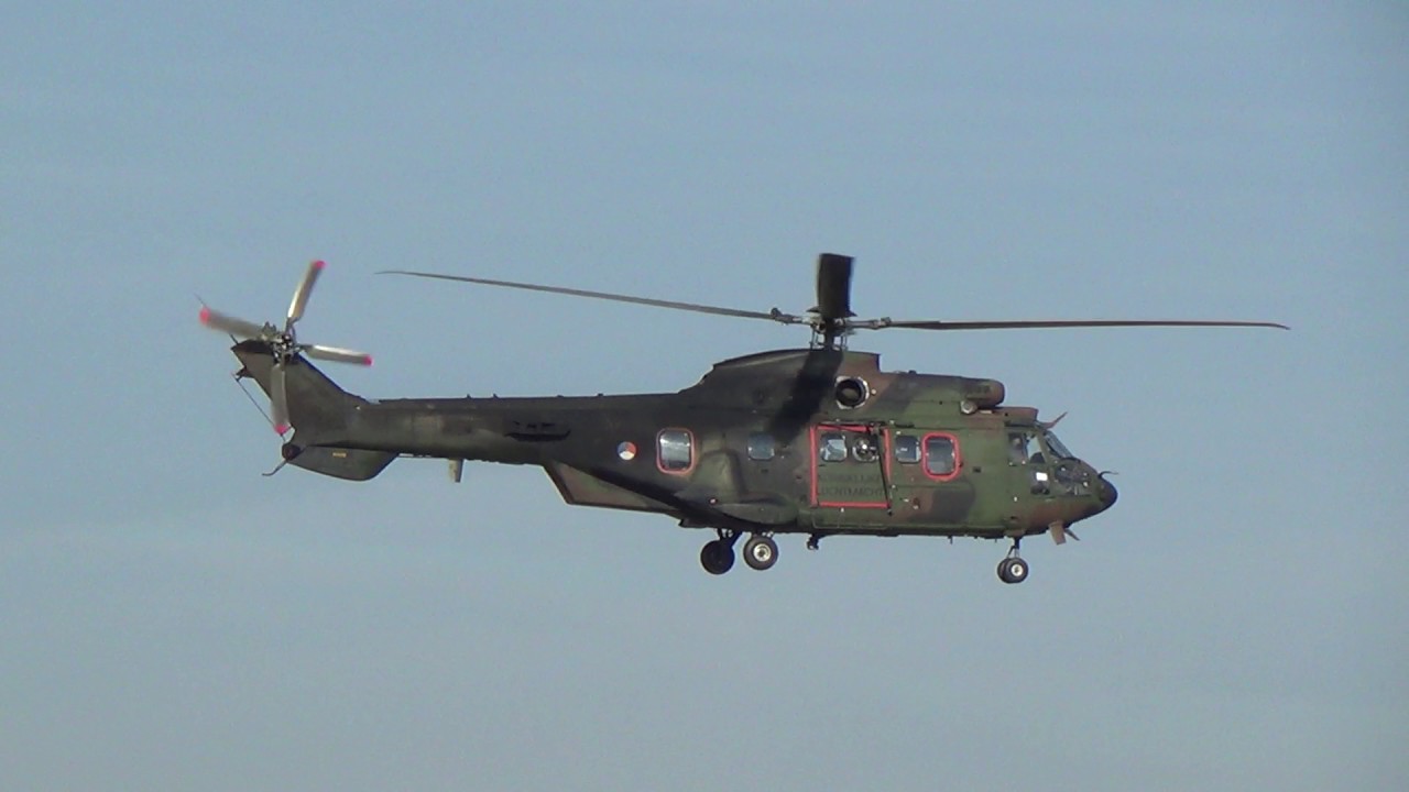 Lowpass RNLAF AS532 Cougar at Teuge Airport - YouTube
