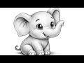 Elephant Art Painting Step by Step | Beautiful Elephant Drawing