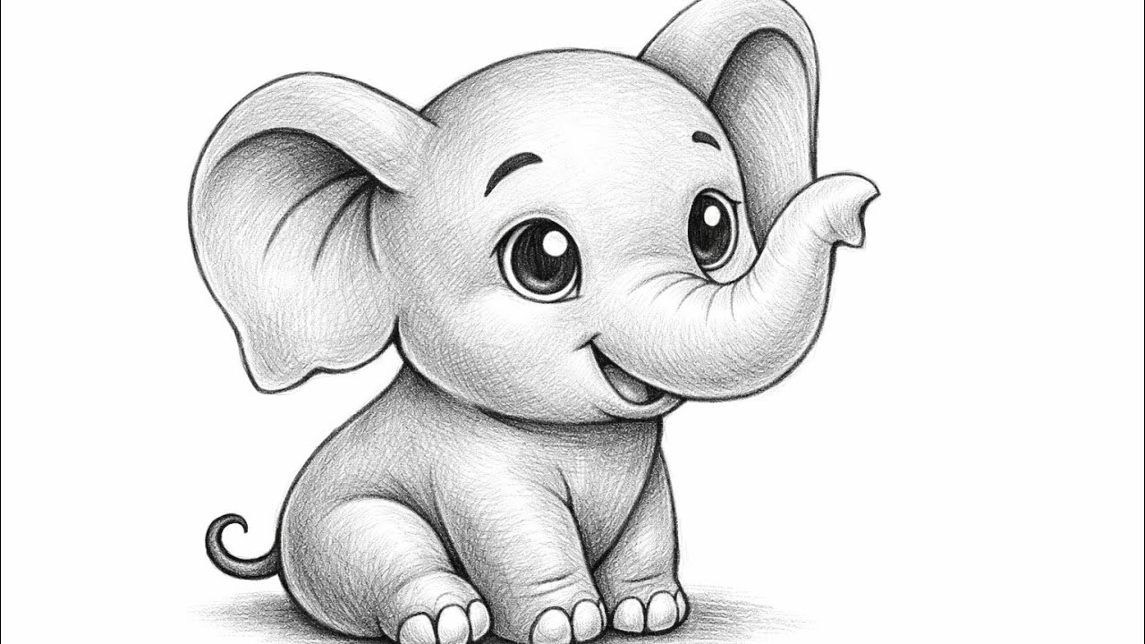 Elephant Art Painting Step by Step | Beautiful Elephant Drawing