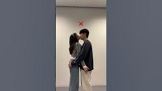 How to kiss your short girlfriend #couple #viral #trending