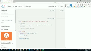 Sum and average value of an array in Javascript