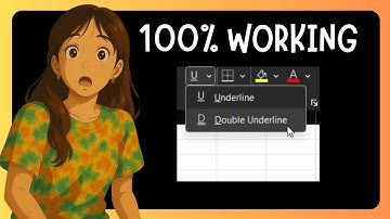 How To INSERT Double Underline In Microsoft Excel - EASY
