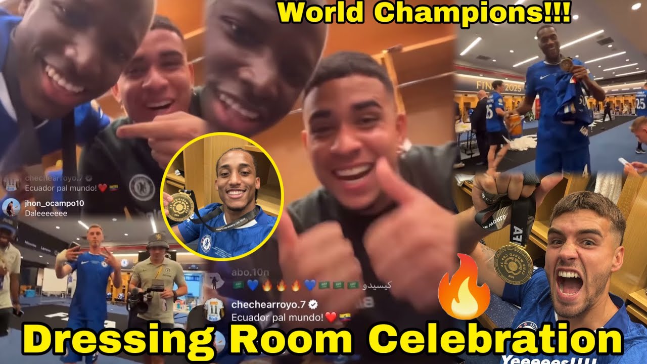 Dressing Room Celebration🔥WATCH Chelsea Players INSANE Locker Room Jubilation😂Caicedo,Palmer,Pedro