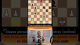 juegan blancas y ganan con pieza de menos #ajedrez #chess #xadrez