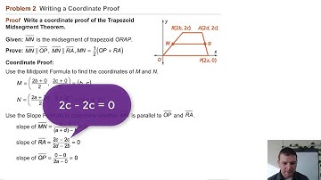 Geometry 6-9 Proofs Using Coordinate Geometry: Problem 2 - Writing a Coordinate Proof