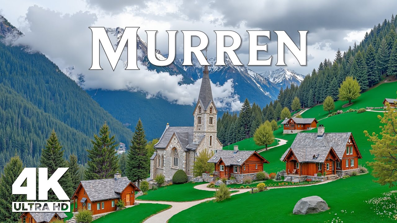 Mürren 4K | Peaceful Swiss Village Views, Alpine Landscapes and Mountain Scenery in Switzerland