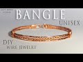 Unisex bracelet  simple bangle  easy bracelet  wire wrap tutorial  diy jewelry  how to make