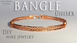 Unisex Bracelet | Simple Bangle | Easy Bracelet | Wire Wrap Tutorial | DIY Jewelry | How to make