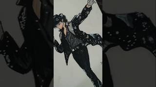 Michael Jackson Drawing 👢|| #crayons #michaeljackson #beatit #song #drawing