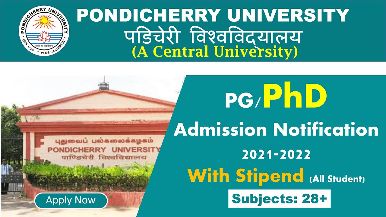 phd psychology pondicherry university