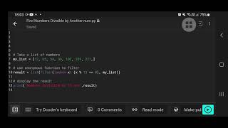 Python Program to Find Numbers Divisible by Another Number