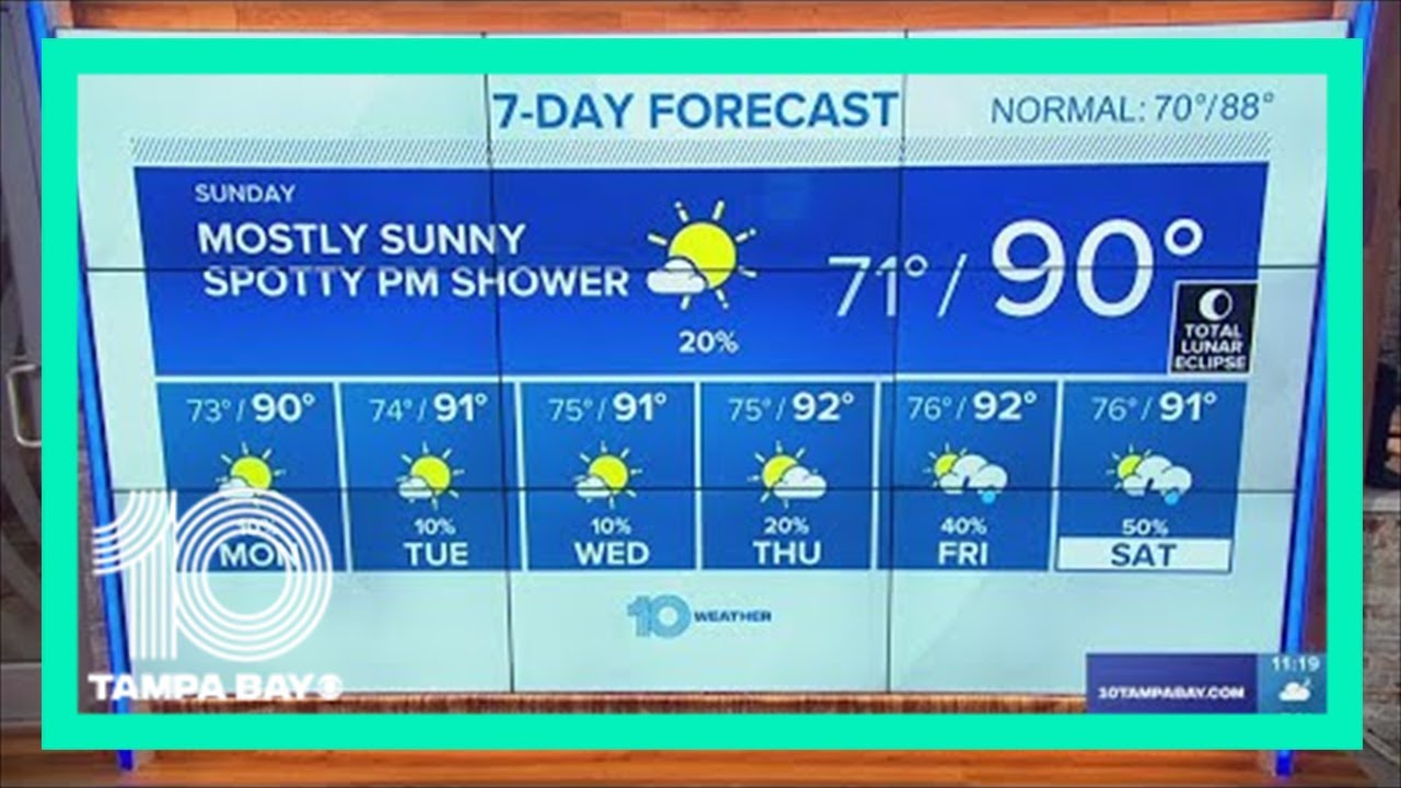 10 Weather: Few afternoon stray showers Sunday - YouTube