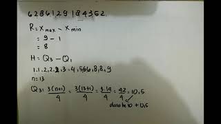 Contoh soal ukuran penyebaran data: jangkauan, hamparan, kuartil data
tunggal #belajarmatematika menentukan jangkauan hamparan simpanga...