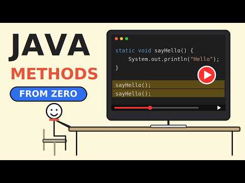 Java Methods Explained from Zero | Beginner Tutorial with Stickman Animation